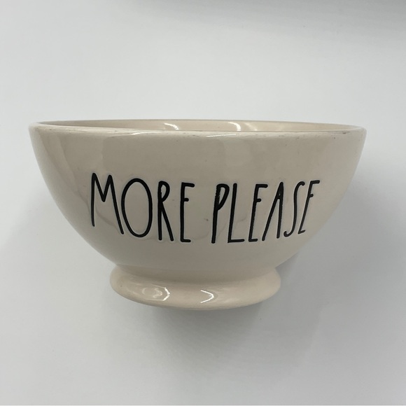NWOT Rae Dunn by Magenta MORE PLEASE Bowl for Cereal Ice Cream Soup or Snacks - Picture 3 of 14